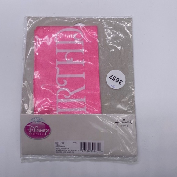 Disney Princess Royal Event Kids Birthday Party Pink Sash for Birthday Girl - Picture 5 of 6